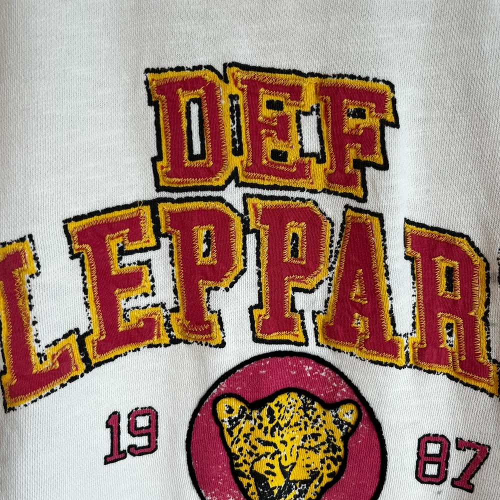 Pilcro Def Leppard Hysteria Tour Sweatshirt Oversized XS 100% Cotton - Picture 7 of 10